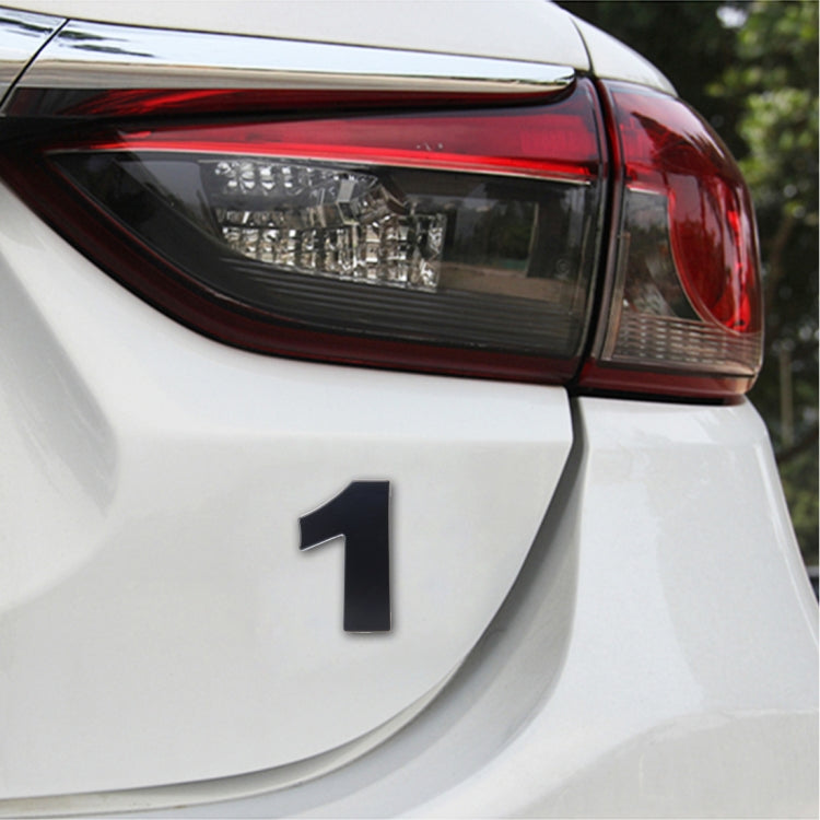 Car Vehicle Badge Emblem 3D Number One Self-adhesive Sticker Decal, Size: 3.6*4.5*0.5cm, 6, 7, 8, 1, 2, 3, 4, 5