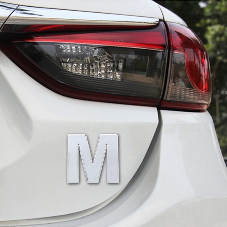 Car Vehicle Badge Emblem 3D English Letter Self-adhesive Sticker Decal, Size: 4.5*4.5*0.5cm, D, O, E, P, F, Q, G, R, H, S, I, T, A, J, U, Y, K, V, Z, L, W, B, M, X