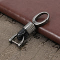 Weaving Band Metal Car Key Ring Braided Belt Key Chain