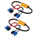 2 PCS H1 / H3 Car Canbus Error Canceller Decoder Load Resistor LED 50W 8 Ohm No Blinking Decoder Heat Resistance Aluminum Case Heat Sink High Power Metal Shell Resistance, H1 / H3