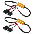 2 PCS H7 Car Canbus Error Canceller Decoder Load Resistor LED 50W 8 Ohm No Blinking Decoder Heat Resistance Aluminum Case Heat Sink High Power Metal Shell Resistance, H7