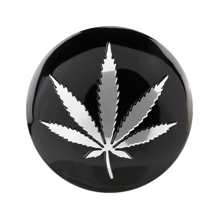 4 PCS Car-Styling Silver Leaves Pattern Metal Wheel Hub Decorative Sticker, Diameter: 5.8cm, Silver Leaves