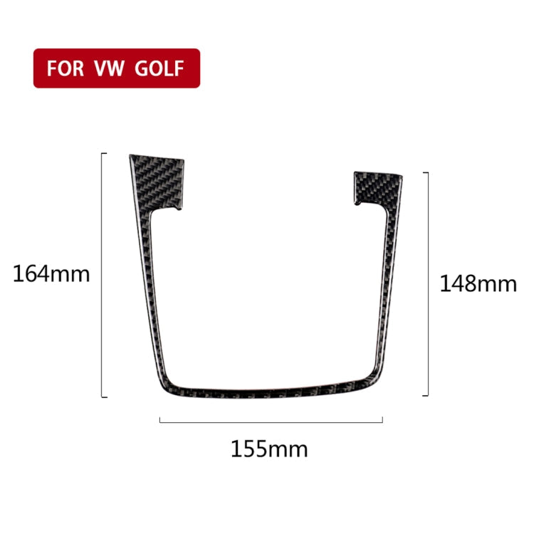 Car Carbon Fiber Gear Position Panel Frame Decorative Sticker for Volkswagen Golf 7 2018-, without Hole and Start and Stop, Left Drive, Gear Position