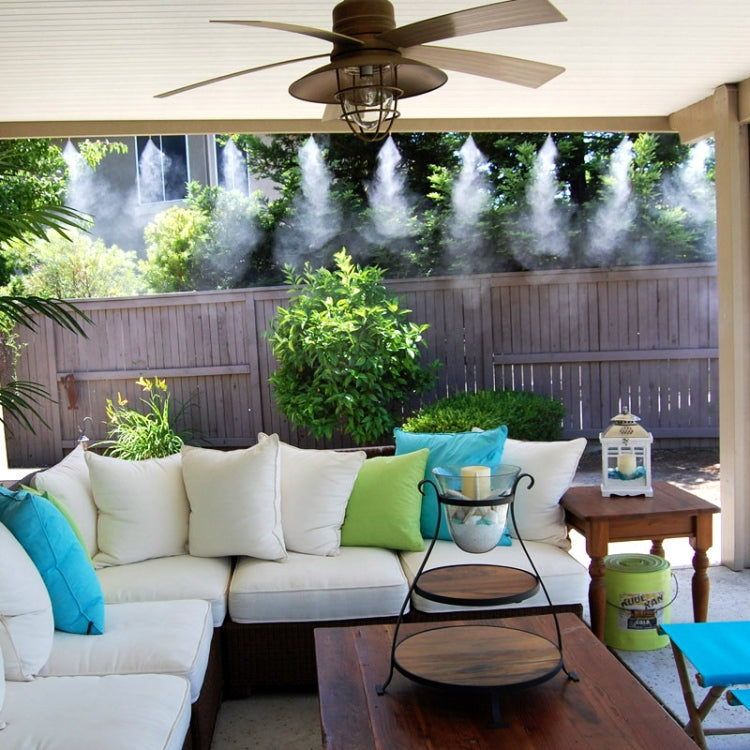 Outdoor Lawn Garden PE Hose Mist Watering Line Misting Cooling System with 26 x Mist Nozzles, Length: 18m, Length: 18m