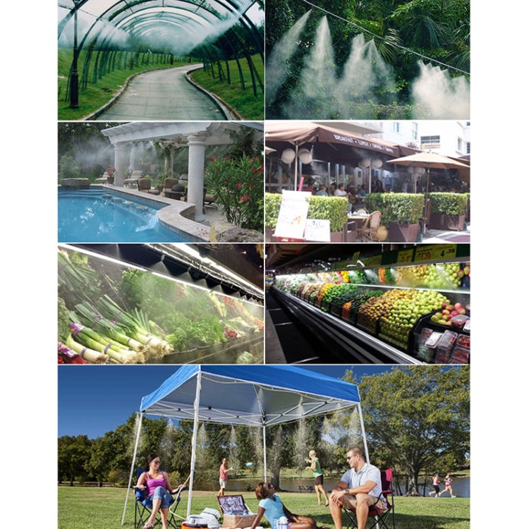 Outdoor Lawn Garden PE Hose Mist Watering Line Misting Cooling System with 26 x Mist Nozzles, Length: 18m, Length: 18m