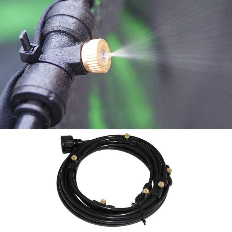 Outdoor Lawn Garden PE Hose Mist Watering Line Misting Cooling System with 26 x Mist Nozzles, Length: 18m, Length: 18m