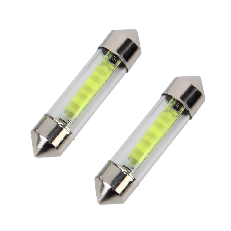 10 PCS 39mm 1W 6000K White Light Car Dome Lamp License LED Reading Light, DC 12V, 39mm