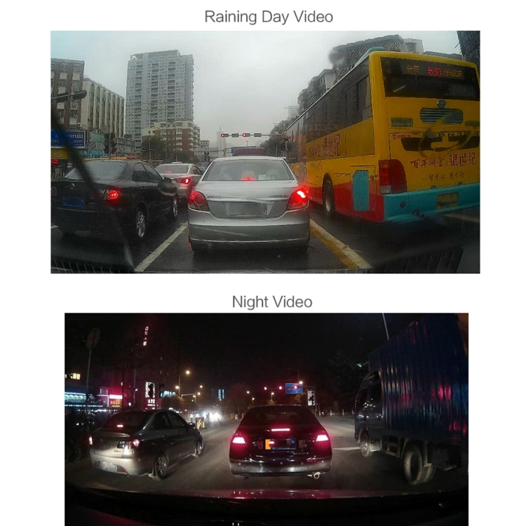 4 inch HD Video Recording HD Display Car Recorder with Separate F2.0 Camera, 12MP 170 Degrees Wide-angle/ Rear View Loop Recording/ G-Sensor Recording/ WDR Full HD/ Front Camera 1080P/ Rear Camera 720P/ Support 32G TF Card, 4 inch