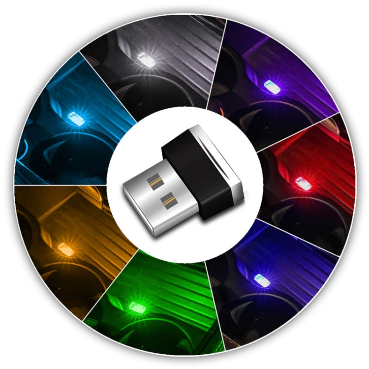 Universal PC Car USB LED Atmosphere Lights Emergency Lighting Decorative Lamp, Green Light, Red Light, White Light, Yellow Light, Ice Blue, Blue Light, Pink Light