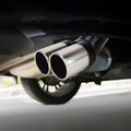Universal Car Styling Stainless Steel Curved Double Outlets Exhaust Tail Muffler Tip Pipe, Curved Double