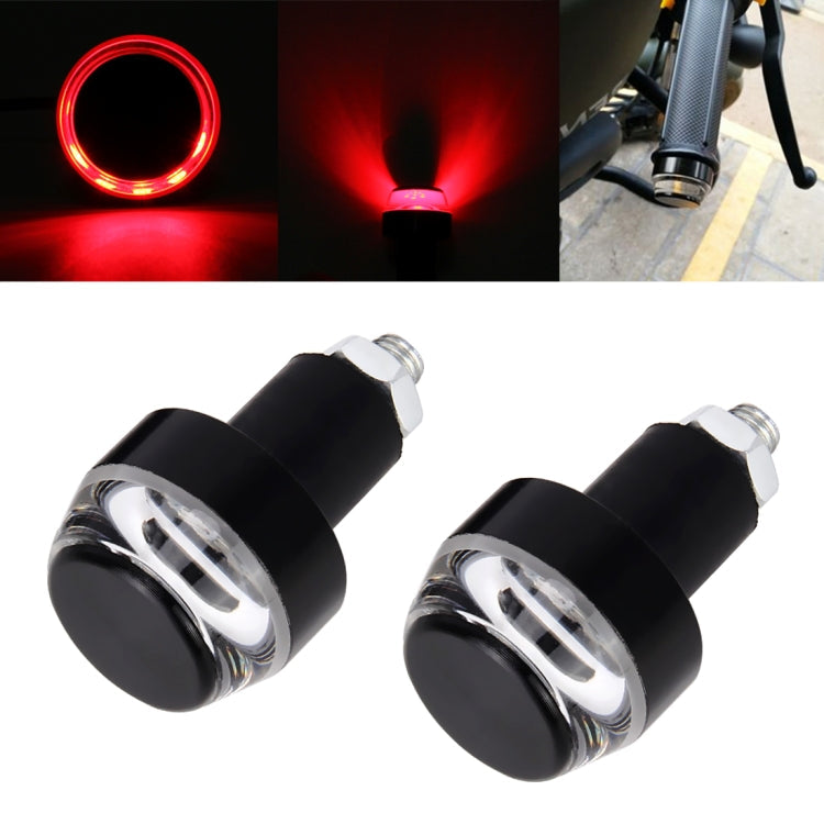 Pair Motorcycle Turn Signal Light Grip Bar Plug Strobe Side Marker End LED Handlebar Lamp, Green Light, Red Light, Turn Double Light, Blue Light, Pink Light