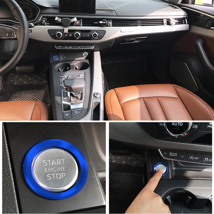 Car Engine Start Key Push Button Ring Trim Aluminum Alloy Sticker Decoration for Audi, For Audi(Engine Start)