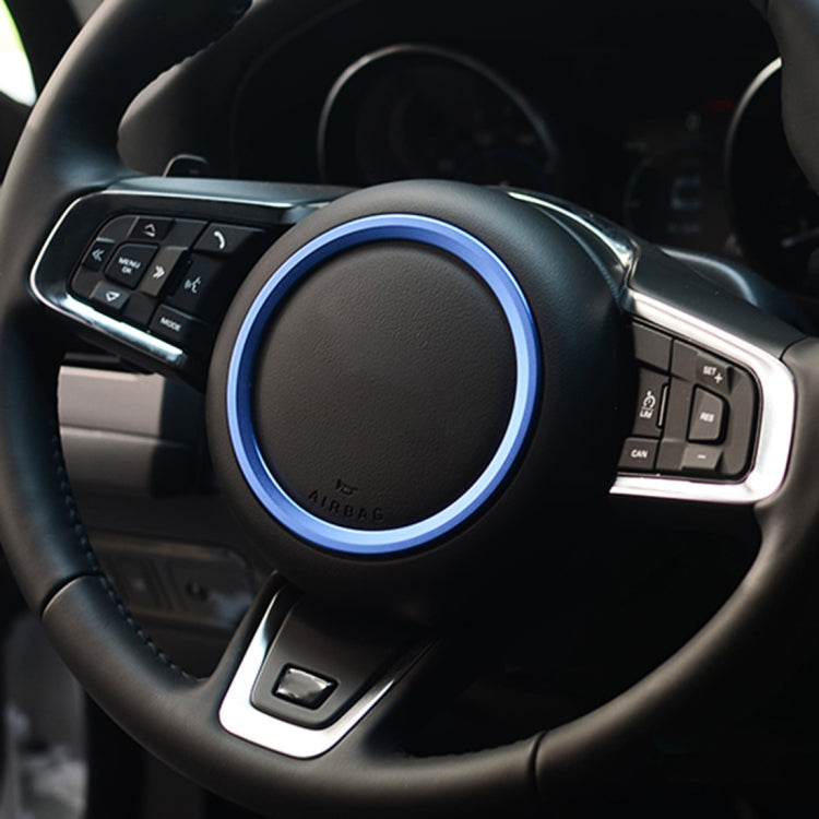 Car Auto Steering Wheel Aluminum Alloy Ring Cover Trim Sticker Decoration for Jaguar, For Jaguar