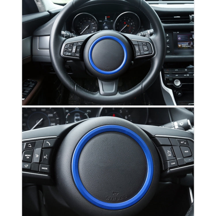 Car Auto Steering Wheel Aluminum Alloy Ring Cover Trim Sticker Decoration for Jaguar, For Jaguar