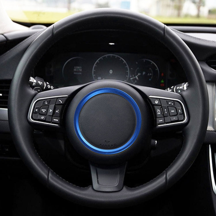 Car Auto Steering Wheel Aluminum Alloy Ring Cover Trim Sticker Decoration for Jaguar, For Jaguar