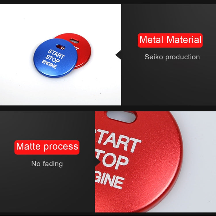 3D Aluminum Alloy Engine Start Stop Push Button Cover Trim Decorative Sticker for Mazda, for Mazda