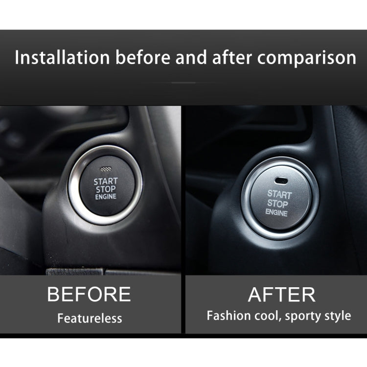 3D Aluminum Alloy Engine Start Stop Push Button Cover Trim Decorative Sticker for Mazda, for Mazda