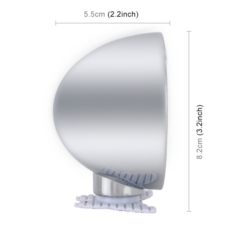 3R-044 Auxiliary Rear View Mirror Car Adjustable Blind Spot Mirror Wide Angle Auxiliary Rear View Side Mirror, 3R-044 (Black), 3R-044 (Silver), 3R-044 (White)