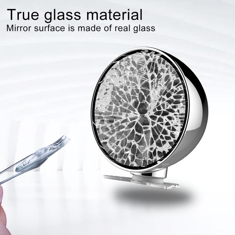 3R-044 Auxiliary Rear View Mirror Car Adjustable Blind Spot Mirror Wide Angle Auxiliary Rear View Side Mirror, 3R-044 (Black), 3R-044 (Silver), 3R-044 (White)