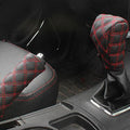 2 PCS Car Hand Brake Cover Shift Knob Gear Stick Cushion Sets Cover Car Accessory Interior Decoration Pad, 2 PCS  Red, 2 PCS Red  White