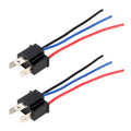 1 Pair H4 Bulb Holder Base Male Socket with Wire, H4