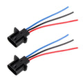1 Pair H13 Bulb Holder Base Male Socket with Wire, H13