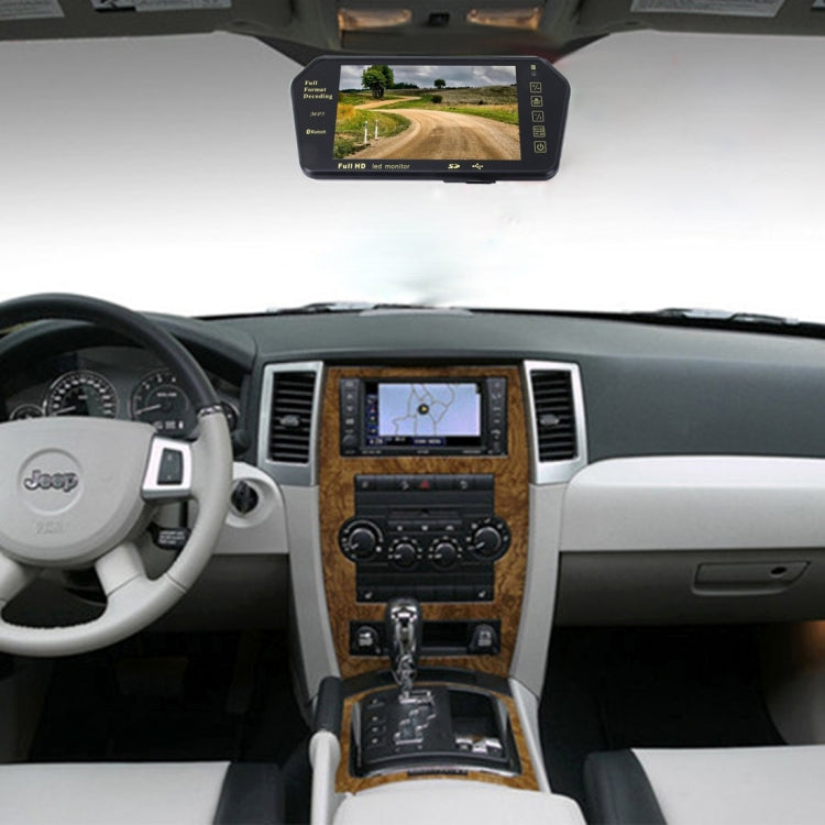 7 inch 480*234 Rear View TFT-LCD Color Car Monitor with Bluetooth MP5 Player, Support Reverse Automatic Screen Function, 7 inch 480*234