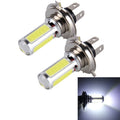 2 PCS H4 20W 1250LM 6000K 5 COB LEDs Car Fog Lights, DC 12V, H4 (White Light)
