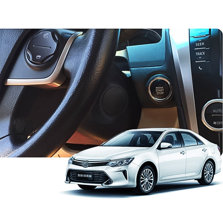 Smart Car Switch Car Engine Start Stop Switch Car Push Start Switch, with RFID Alarm System, Blue Light, Car Switch