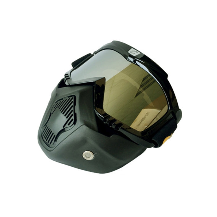 Motorcycle Helmet Riding Mask Goggles Set Outdoor Wind and Sand Resistant Off-road Harley Goggles Removable Masks