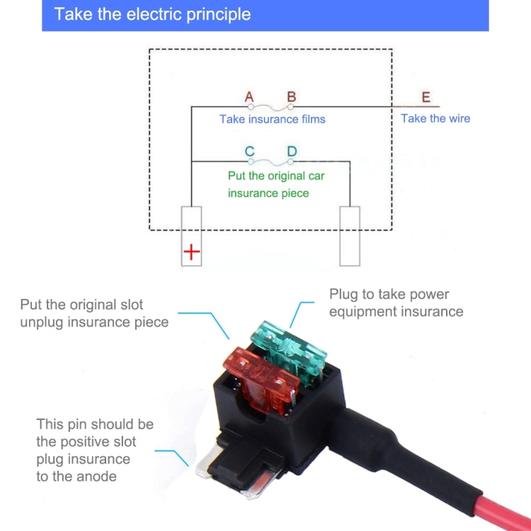 Car 12V Add-A-Circuit TAP Adapter ATM APM Blade Auto Fuse Holder(MINI Size), Mini