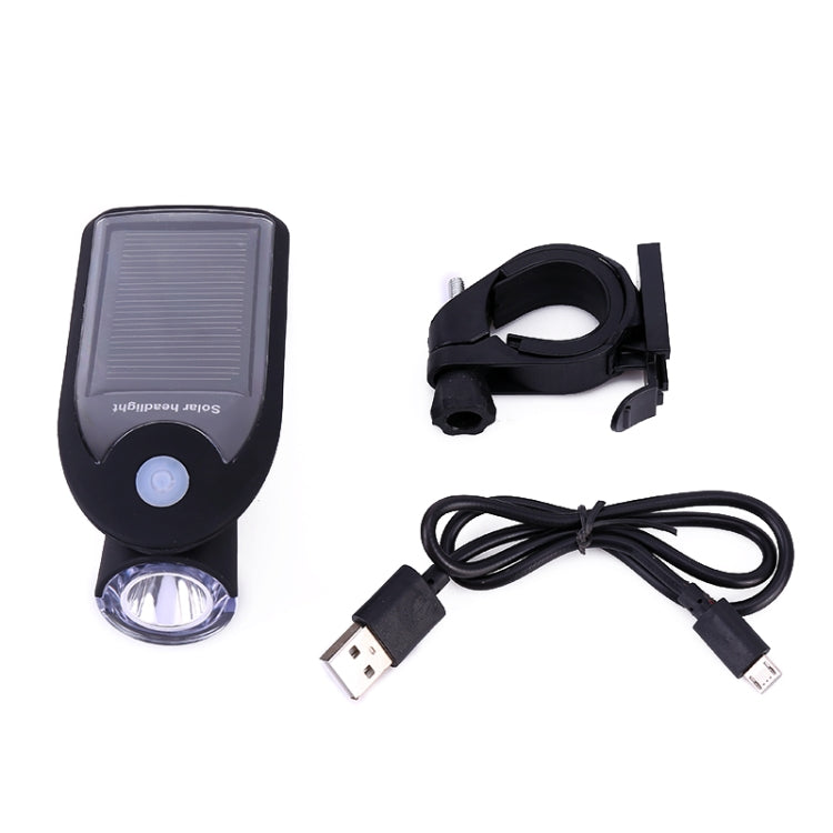 3W 240LM USB Solar Energy Motorcycle / Bicycle Front Light (Black)