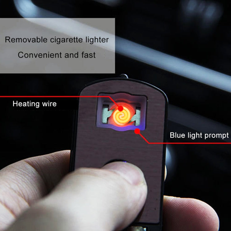 2 in 1 Universal Car Detachable Electronic Cigarette Lighter + Trash Rubbish Bin Ashtray(Gold)