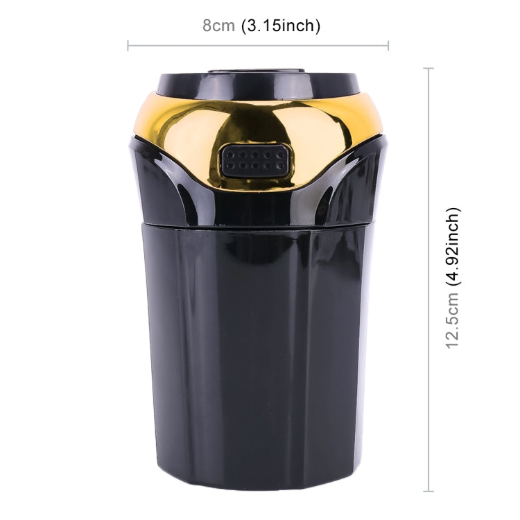 2 in 1 Universal Car Detachable Electronic Cigarette Lighter + Trash Rubbish Bin Ashtray(Gold)