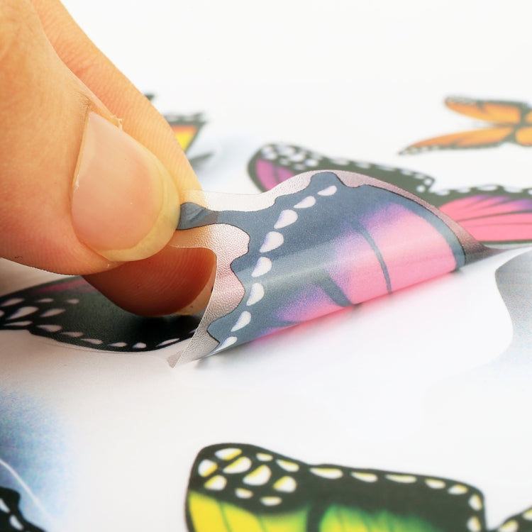 7 PCS Butterfly Shape Plastic Car Free Sticker, Butterfly