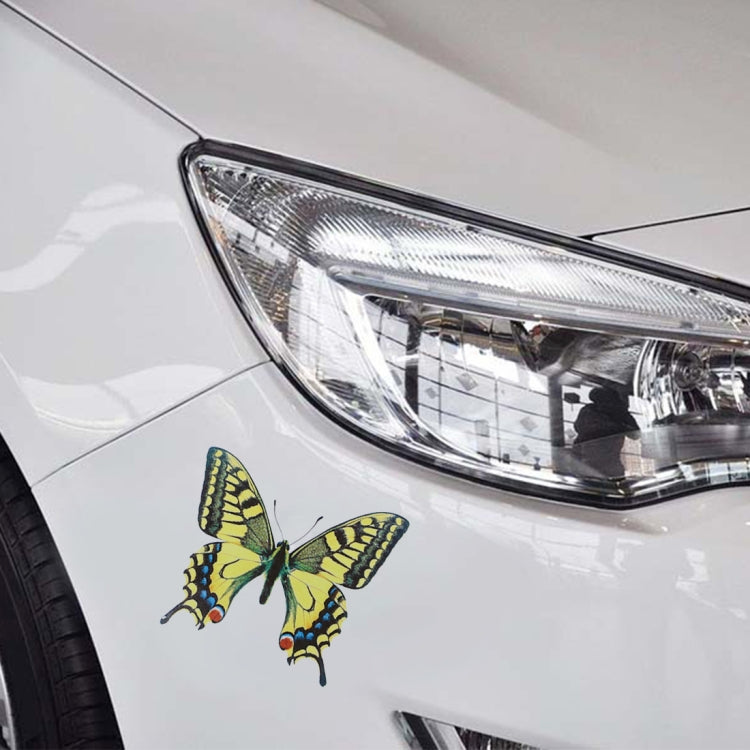 7 PCS Butterfly Shape Plastic Car Free Sticker, Butterfly