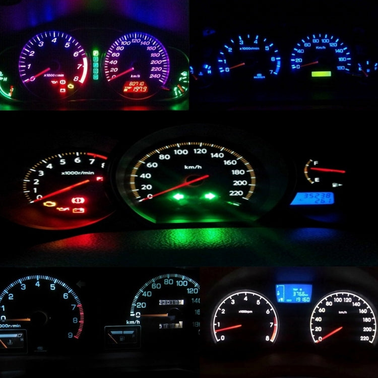 10 PCS 2W T3 Wedge Instrument Panel LED Light Dashboard Gauge Cluster Indicator Lamp Bulb, 2W T3, T3