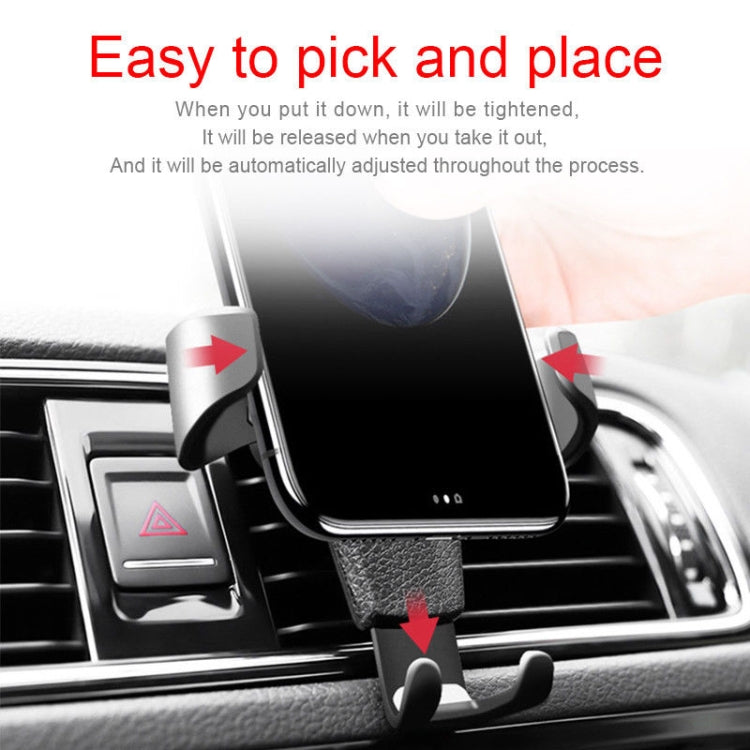 Litchi Texture Gravity Car Mount Phone Holder, Litchi Texture(Black), Litchi Texture(White)