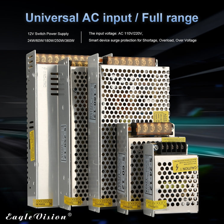 AC 110 / 220V to DC 12V 20A 240W Power Adapter AC-DC Converter Step Down Module Voltage Transformer Switch Power, 20A 240W