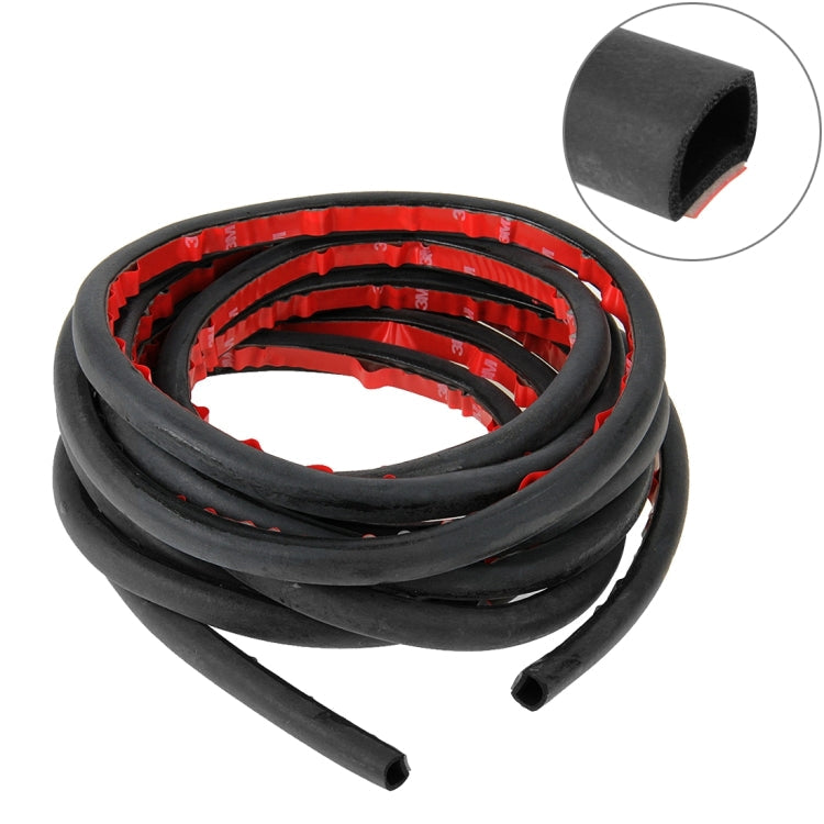 Big D-shaped Car Noise Reduction Sealing Strip with Sticker, Length: 5m, Length: 5m Big D-shaped