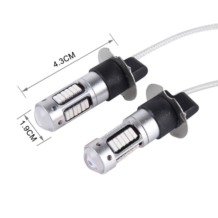2 PCS H3 10W 30 SMD-4014 LEDs Car Fog Light, DC 12V, H3 (White Light), H3 (Blue Light), H3 (Pink Light), H3 (Ice Blue Light), H3 (Orange Light), H3 (Red Light)