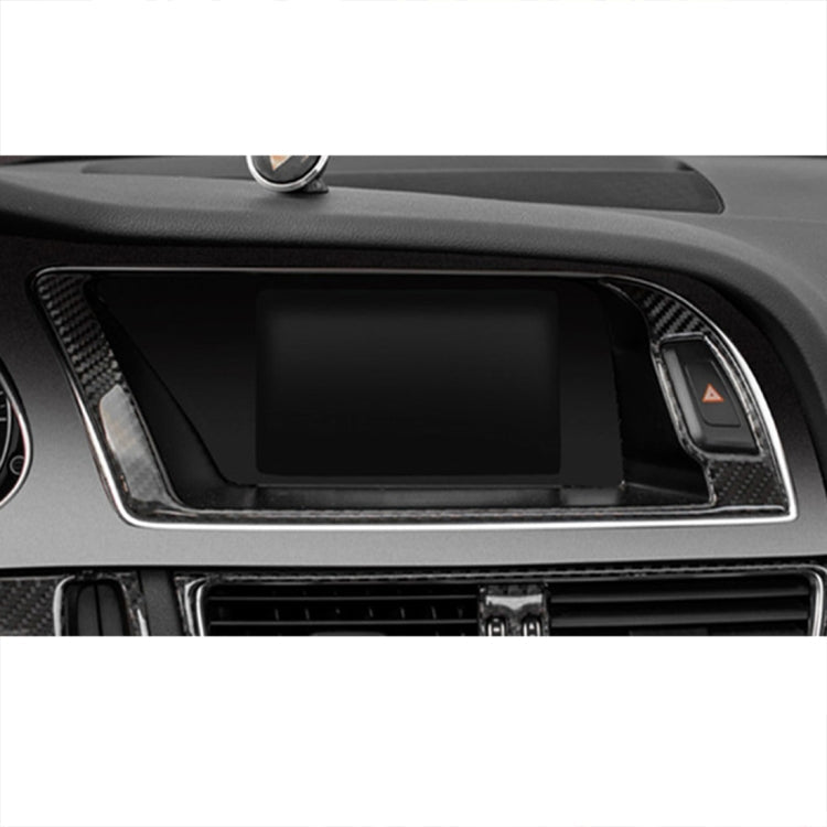 Car Carbon Fiber Navigation Outer Frame Decorative Sticker for Audi A4L / A5 / Q5 2009-2016, Navigation Outer Frame
