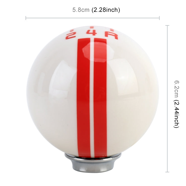 Universal Vehicle Ball Shape Modified Resin Shifter Manual 5-Speed Gear Shift Knob