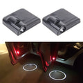 2 PCS LED Ghost Shadow Light, Car Door LED Laser Welcome Decorative Light, Display Logo for Audi Car Brand(Black)