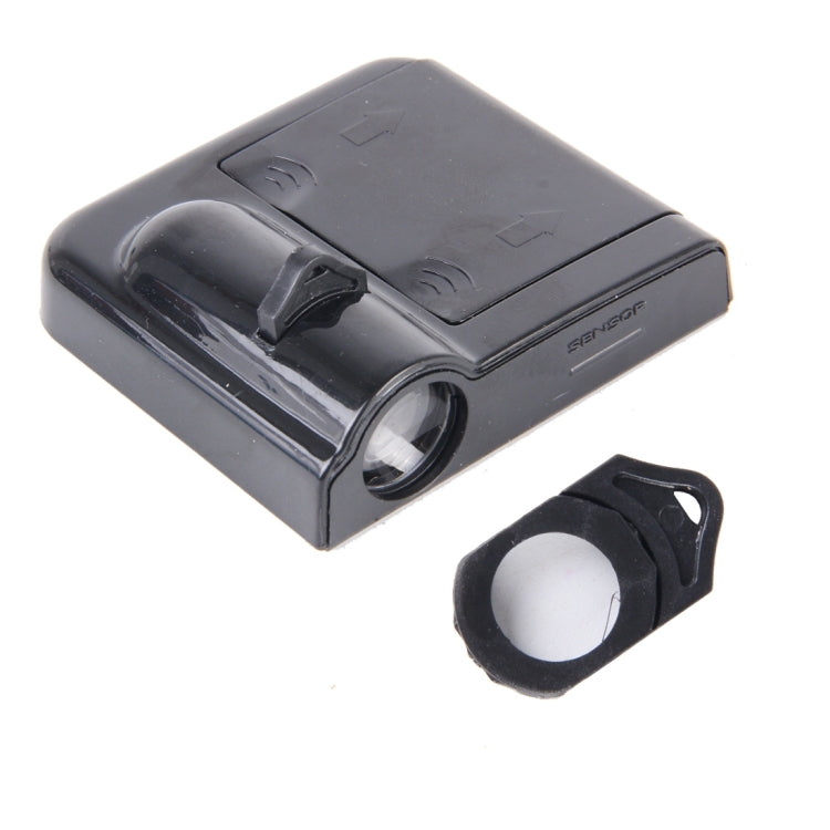 2 PCS LED Ghost Shadow Light, Car Door LED Laser Welcome Decorative Light, Display Logo for Audi Car Brand(Black)