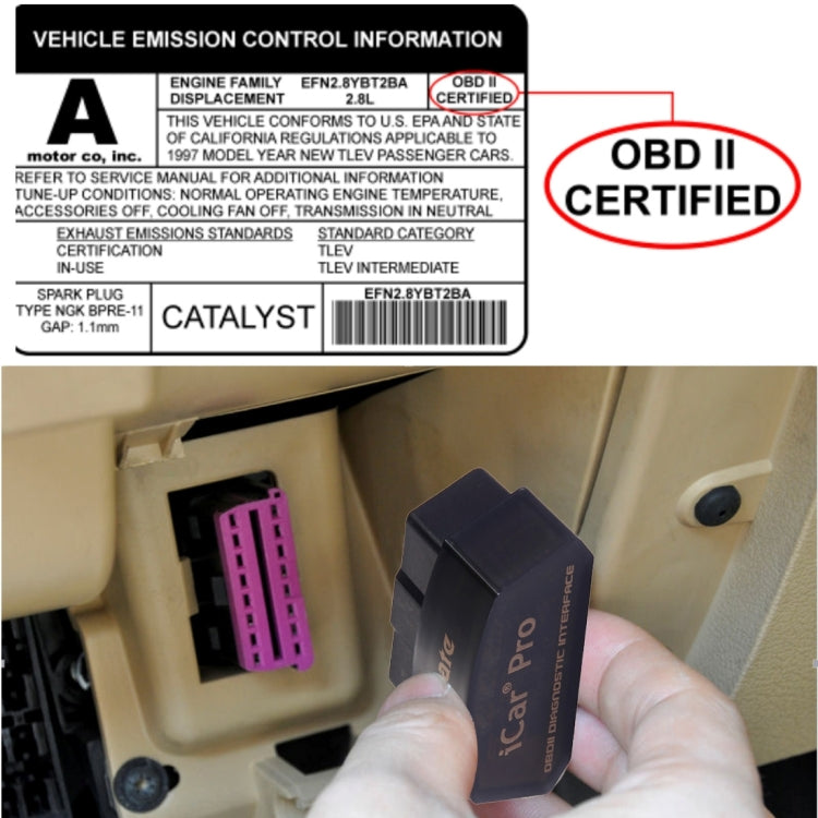 Vgate iCar Pro OBDII Bluetooth V4.0 Dual Car Scanner Tool, Support Android And iOS, Support All OBDII Protocols, Bluetooth V4.0