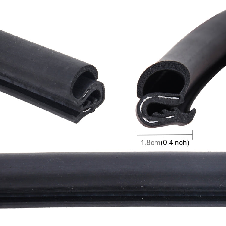 80cm B Shape Car Decorative Strip Rubber Chrome Decoration Strip Door Seal Window Seal, 80cm B Shape