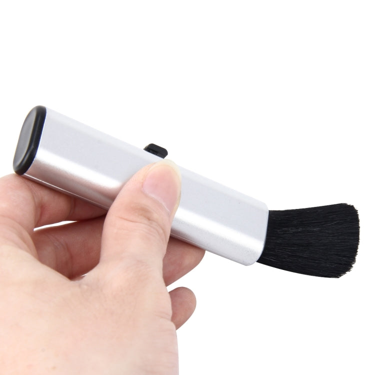Car Portable Scalable Nylon Cleaning Brush with ABS Handle, 1PCS+Silver, 1PCS+Black