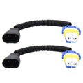 2 PCS 9006 Car HID Xenon Headlight Male to Female Conversion Cable with Ceramic Adapter Socket, 9006
