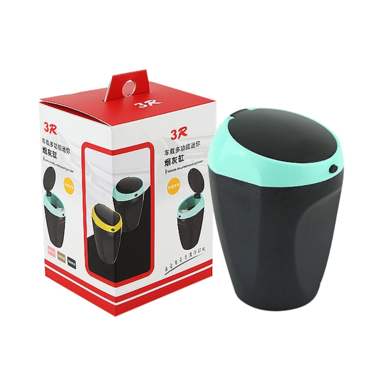 3R-2113 Universal Portable Car ABS Trash Rubbish Bin Ashtray, Green, (Yellow